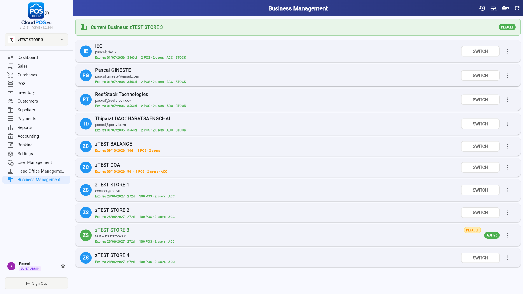 Business management