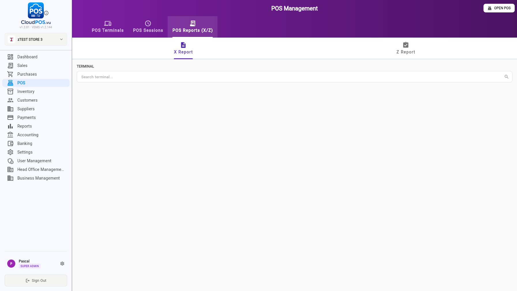 POS X/Z Reports
