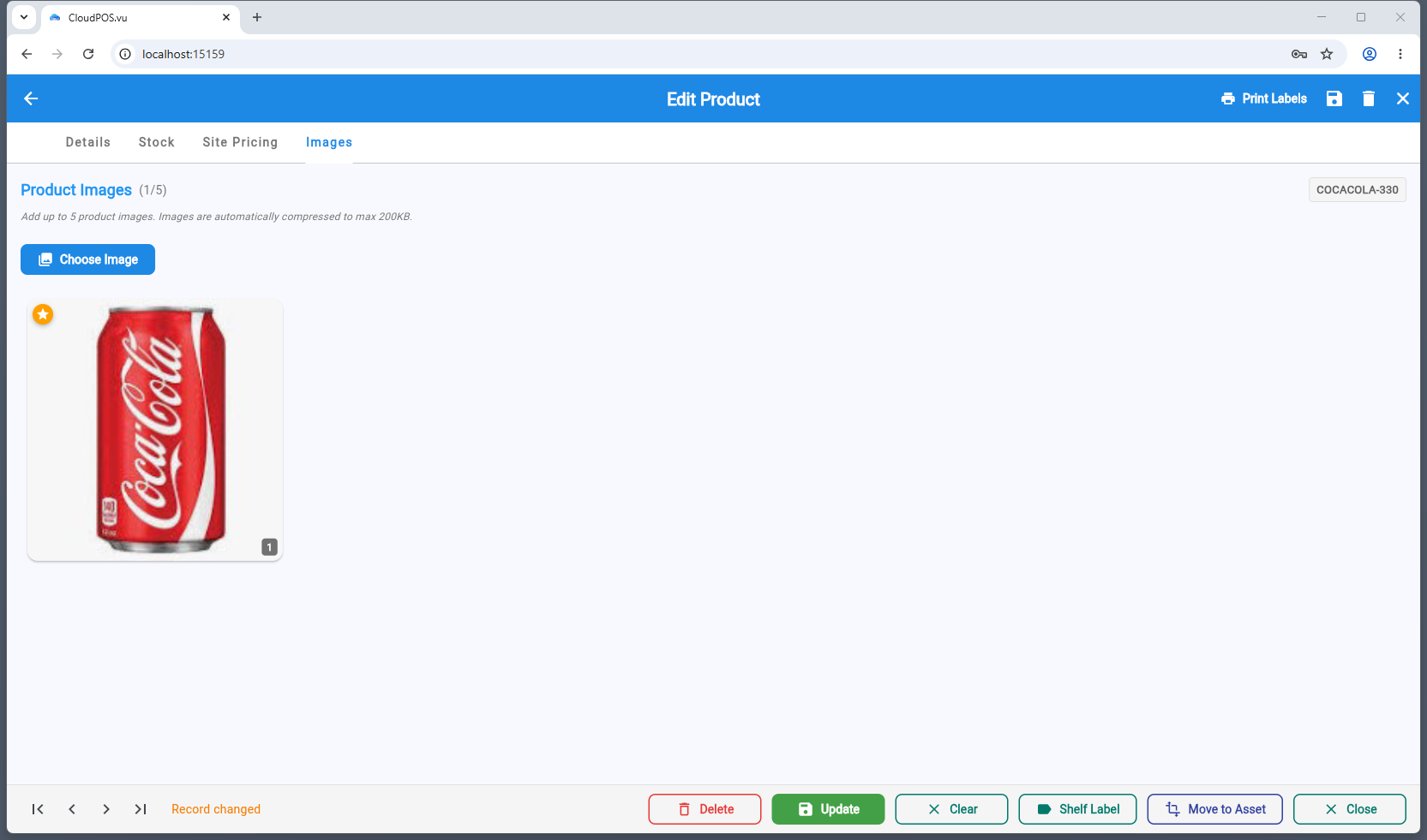 Images tab