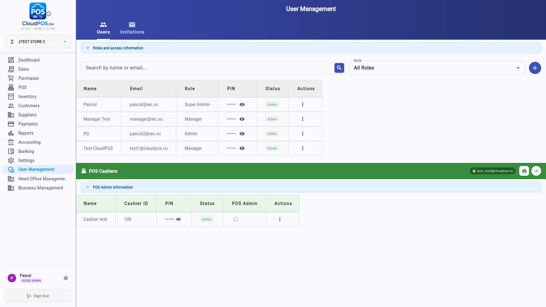 User management